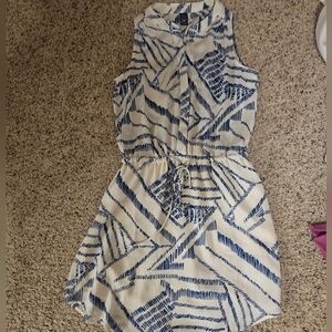 Gap Safari Style Blue and White Patterned Women's Dress Sz Pxs